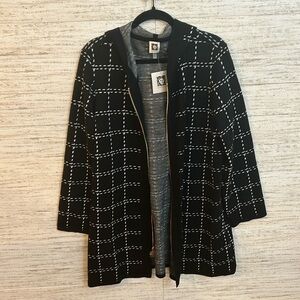 Anne Klein Zip up Shacket with Hoodie